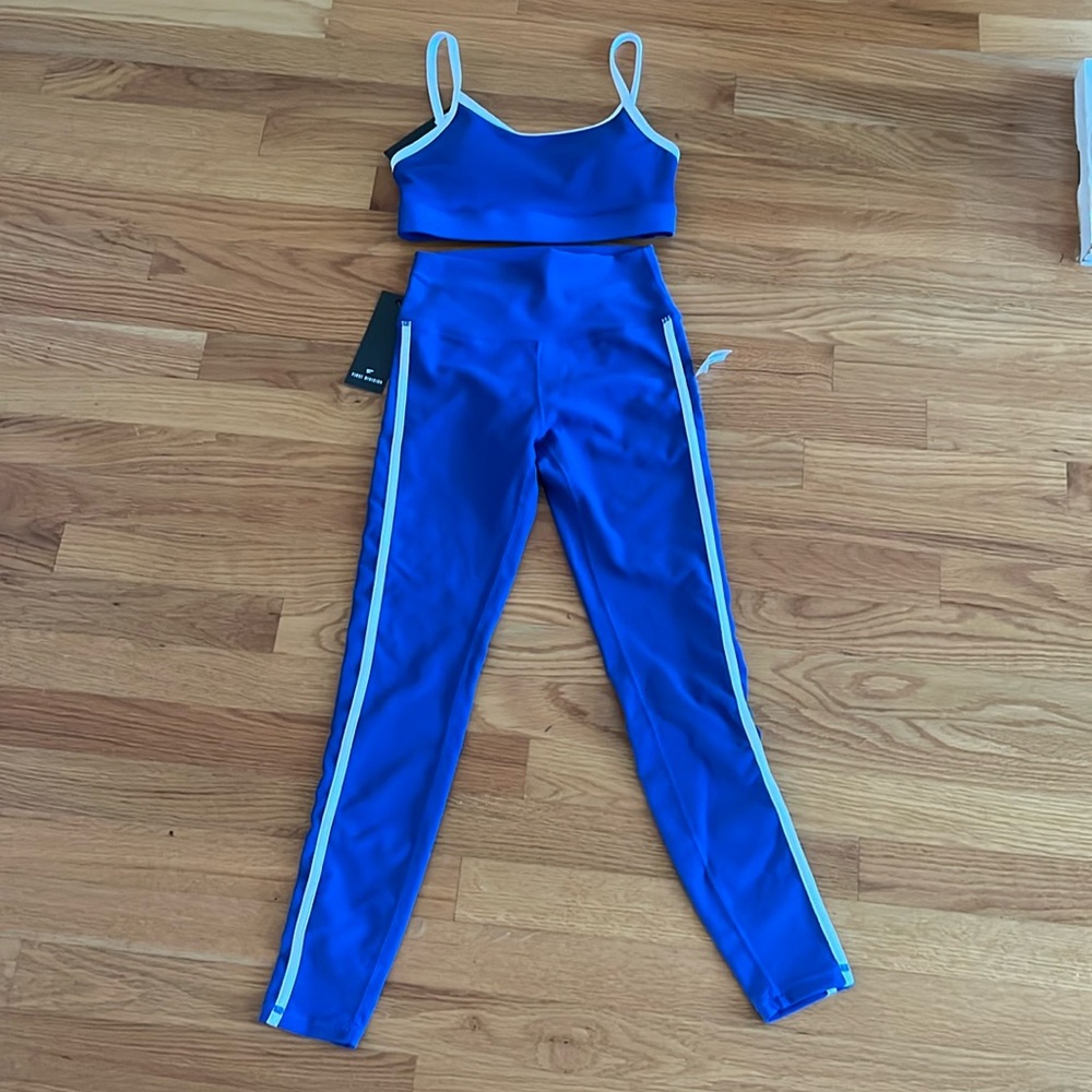 NWT FIRST DIVISION Blue 2 Piece Workout Set Women’s Sz XS